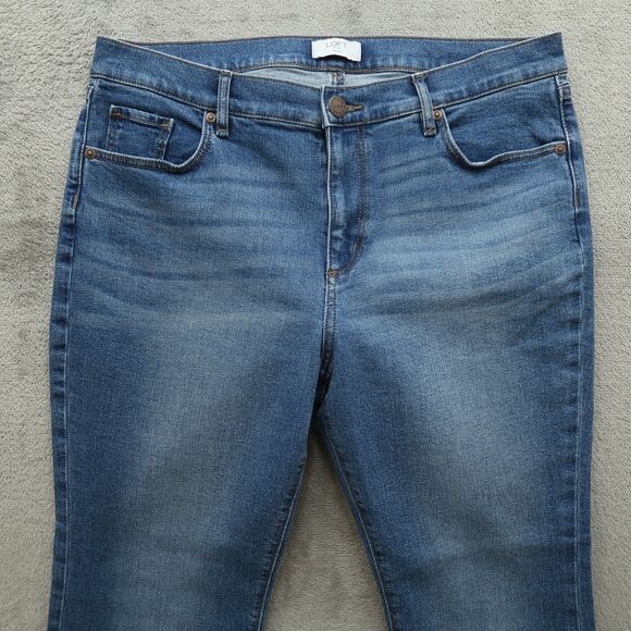 Loft Jeans Women's Size 12P Blue High-Rise Bootcut Denim 27" Inseam Stretch - Picture 13 of 16
